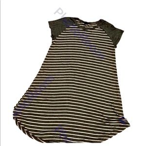 Women’s, Grey and White, Swing T-shirt Dress, Size Medium